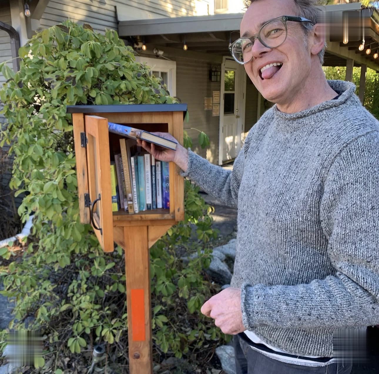 Trading books at the little free library