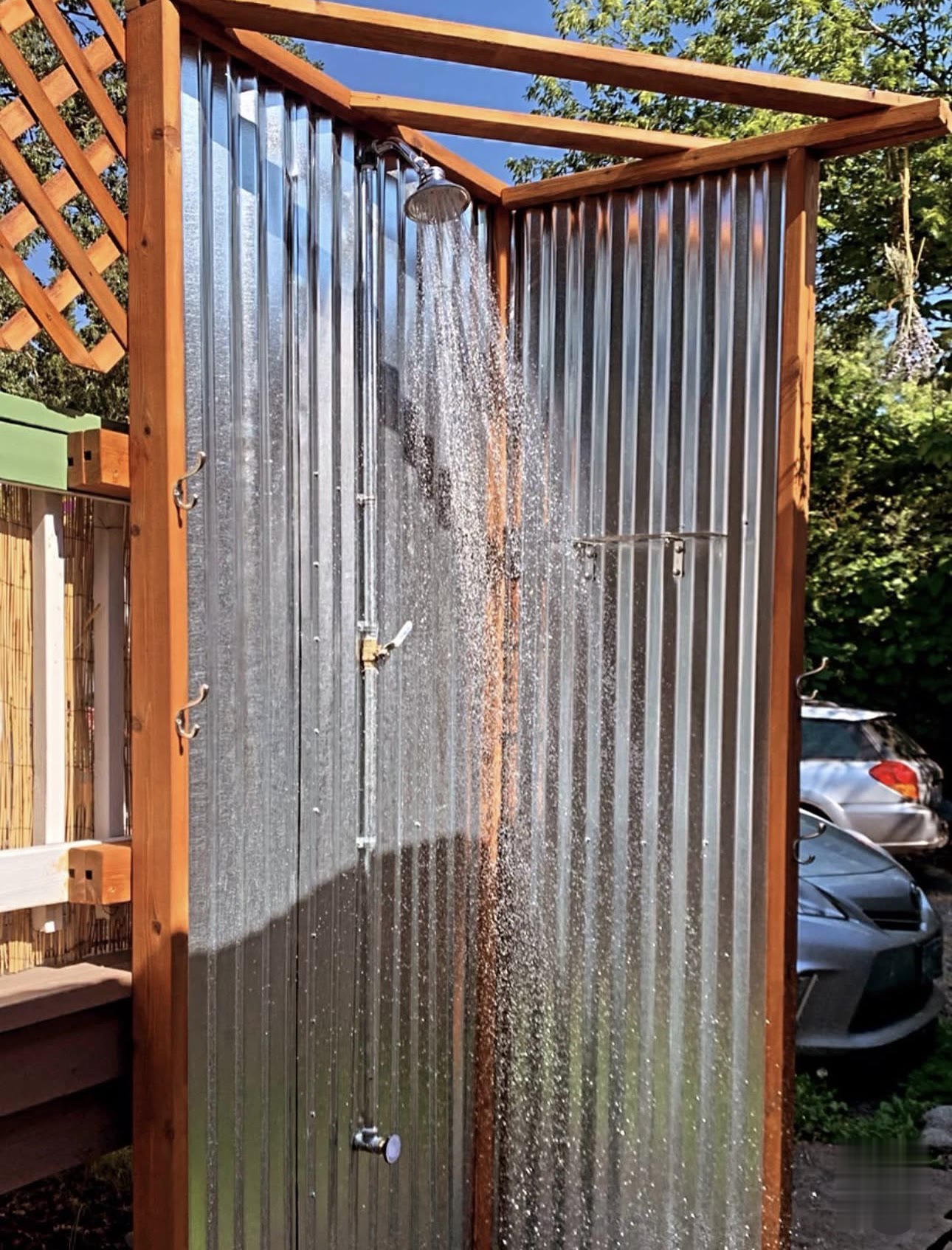 A cool rinse waiting after the heat